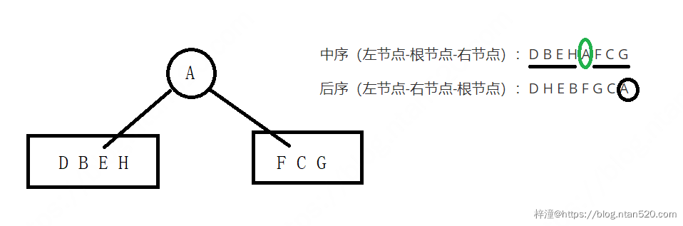 如何根据给定的两个二叉树遍历序列（前序中序、中序后序）确定二叉树插图9